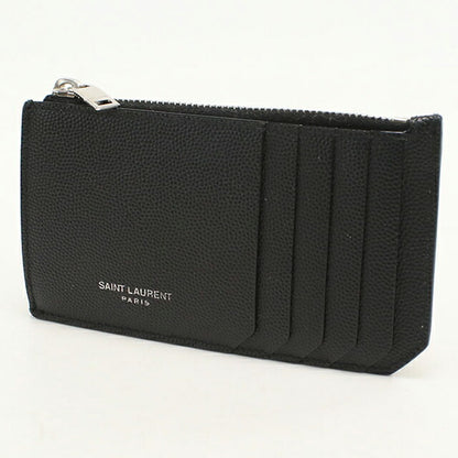 中古 サンローラン コインケース レディース ブランド SAINT LAURENT フラグメント ジップポーチ 609362 ブラック USDSL113165011