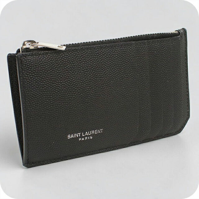 中古 サンローラン コインケース レディース ブランド SAINT LAURENT フラグメント ジップポーチ 609362 ブラック USDSL113165011