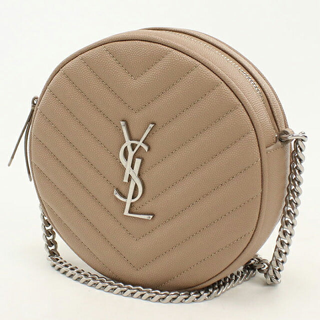 中古 サンローラン ショルダーバッグ レディース ブランド SAINT LAURENT ヴィニル チェーン 610436 ベージュ USDSL113361011