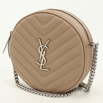 中古 サンローラン ショルダーバッグ レディース ブランド SAINT LAURENT ヴィニル チェーン 610436 ベージュ USDSL113361011