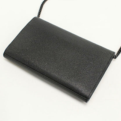 中古 サンローラン チェーンウォレット レディース ブランド SAINT LAURENT YSLモノグラム レザー 377829 ブラック USDSL113581011