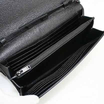 中古 サンローラン チェーンウォレット レディース ブランド SAINT LAURENT YSLモノグラム レザー 377829 ブラック USDSL113581011