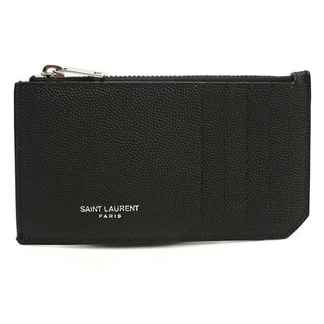 中古 サンローラン コインケース ユニセックス ブランド SAINT LAURENT フラグメント ジップポーチ レザー 609362 ブラック USDSL113583011