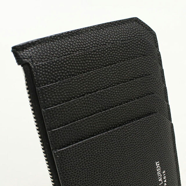 中古 サンローラン コインケース ユニセックス ブランド SAINT LAURENT フラグメント ジップポーチ レザー 609362 ブラック USDSL113583011