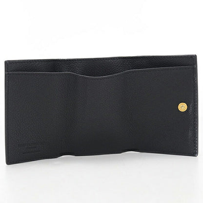 中古 サンローラン 三つ折り財布 三折財布 レディース ブランド SAINT LAURENT コンパクトウォレット レザー 607925 ブラック USDSL113889011