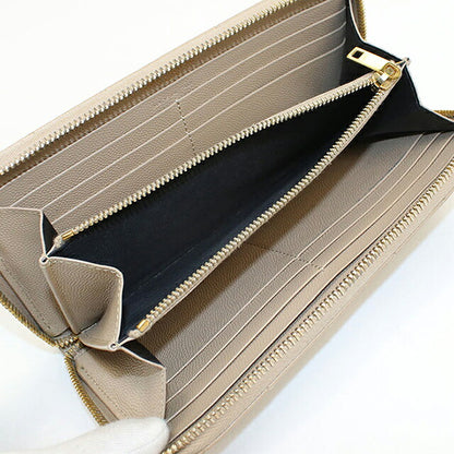中古 サンローラン 長財布ラウンドファスナー レディース ブランド SAINT LAURENT モノグラム サンローラン  レザー 358094 ベージュ USDSL113893011