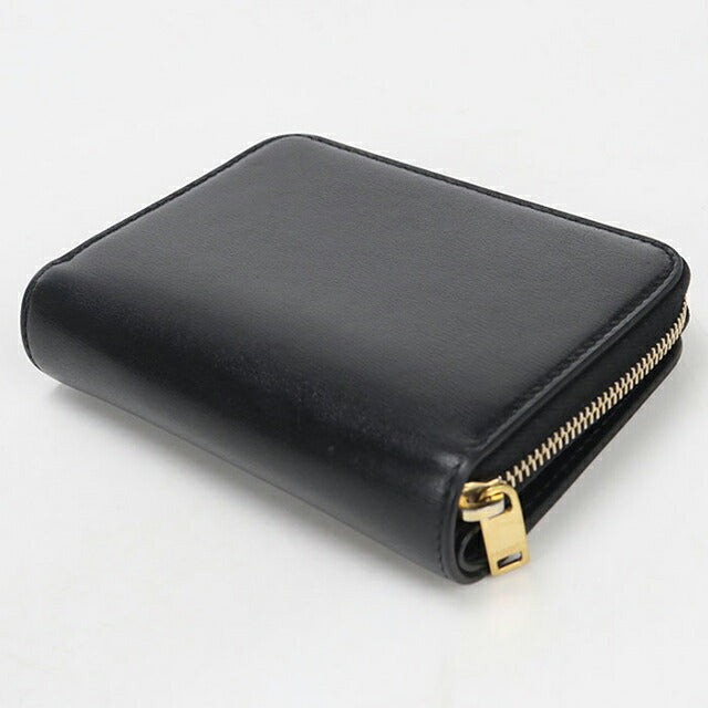 中古 サンローラン 二つ折り財布 二折財布 レディース ブランド SAINT LAURENT 635263 ブラック USDSL113974011