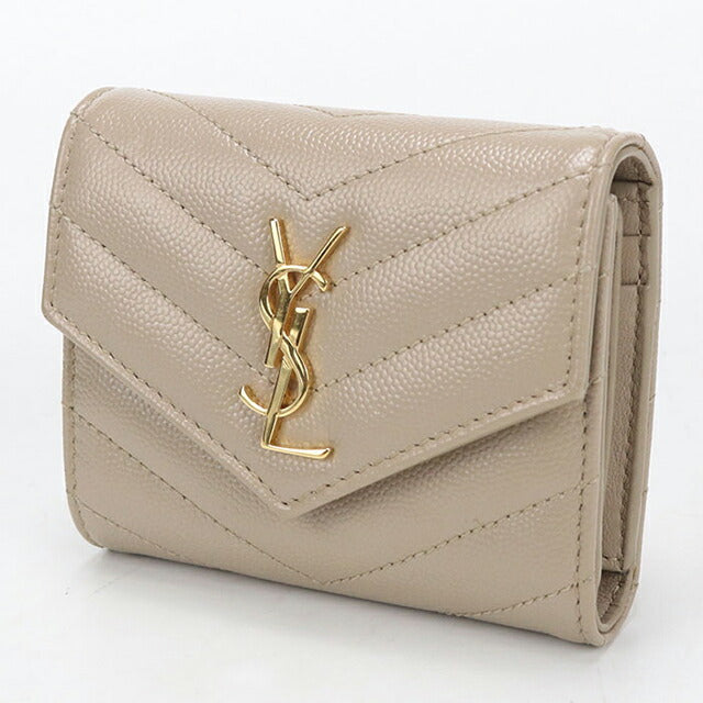 中古 サンローラン 三つ折り財布 三折財布 レディース ブランド SAINT LAURENT カサンドラ マルチフォールドウォレット レザー 692061 USDSL113983011