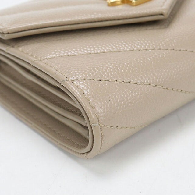 中古 サンローラン 三つ折り財布 三折財布 レディース ブランド SAINT LAURENT カサンドラ マルチフォールドウォレット レザー 692061 USDSL113983011
