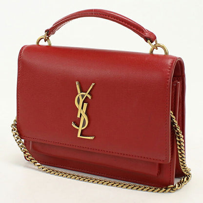 中古 サンローラン ショルダーバッグ レディース ブランド SAINT LAURENT  チェーン 533026 レッド USDSL114057011