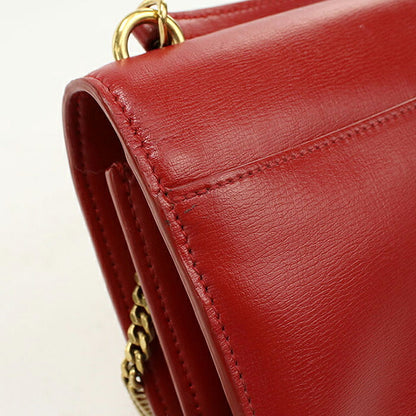 中古 サンローラン ショルダーバッグ レディース ブランド SAINT LAURENT  チェーン 533026 レッド USDSL114057011