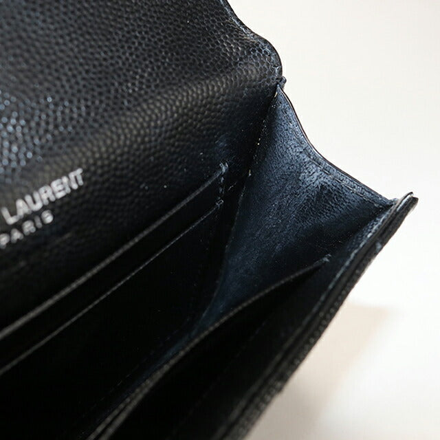 中古 サンローラン 二つ折り財布 二折財布 レディース ブランド SAINT LAURENT モノグラム スモール エンベロープウォレット 414404 USDSL114128011