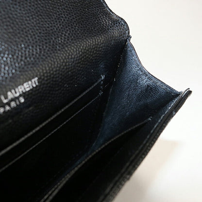 中古 サンローラン 二つ折り財布 二折財布 レディース ブランド SAINT LAURENT モノグラム スモール エンベロープウォレット 414404 USDSL114128011