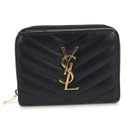 中古 サンローラン 二つ折り財布 二折財布 レディース ブランド SAINT LAURENT カサンドラ バイフォールド ウォレット レザー 403723 USDSL114134011