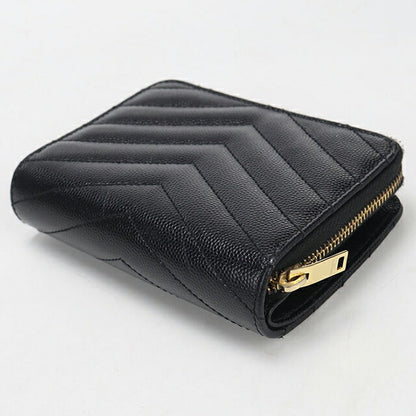 中古 サンローラン 二つ折り財布 二折財布 レディース ブランド SAINT LAURENT カサンドラ バイフォールド ウォレット レザー 403723 USDSL114134011