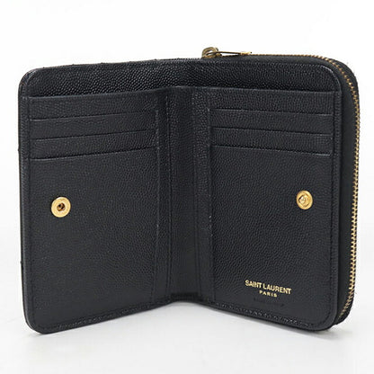 中古 サンローラン 二つ折り財布 二折財布 レディース ブランド SAINT LAURENT カサンドラ バイフォールド ウォレット レザー 403723 USDSL114134011