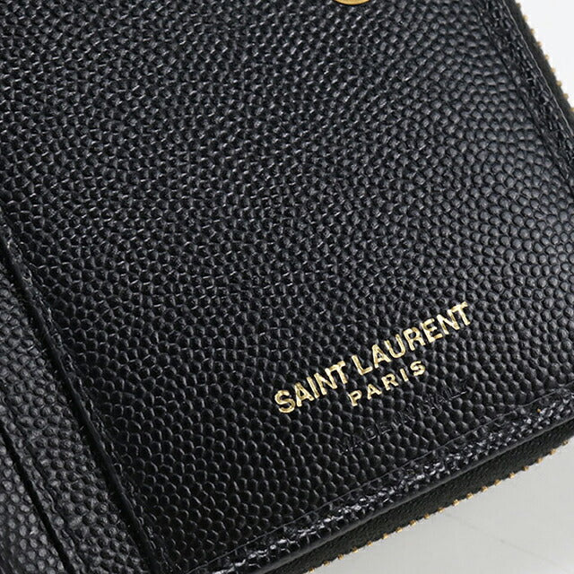 中古 サンローラン 二つ折り財布 二折財布 レディース ブランド SAINT LAURENT カサンドラ バイフォールド ウォレット レザー 403723 USDSL114134011