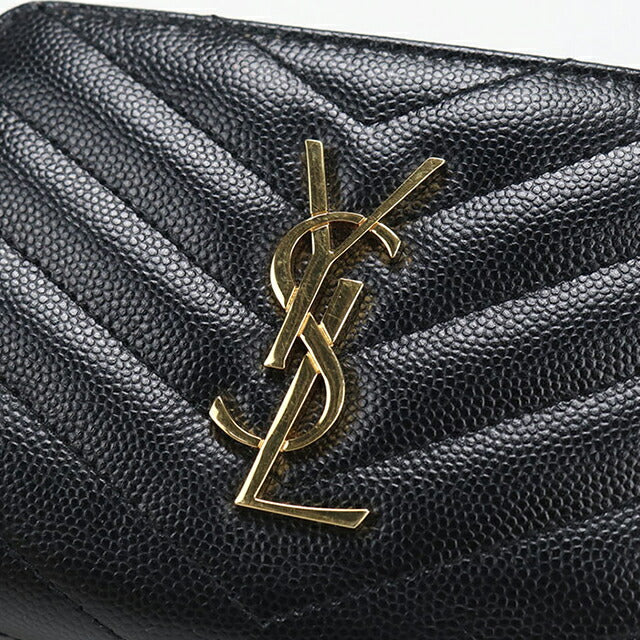 中古 サンローラン 二つ折り財布 二折財布 レディース ブランド SAINT LAURENT カサンドラ バイフォールド ウォレット レザー 403723 USDSL114134011