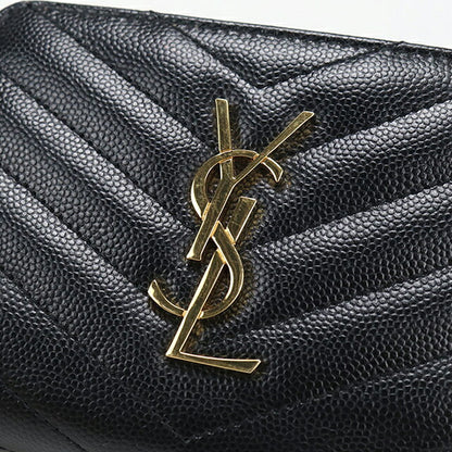 中古 サンローラン 二つ折り財布 二折財布 レディース ブランド SAINT LAURENT カサンドラ バイフォールド ウォレット レザー 403723 USDSL114134011