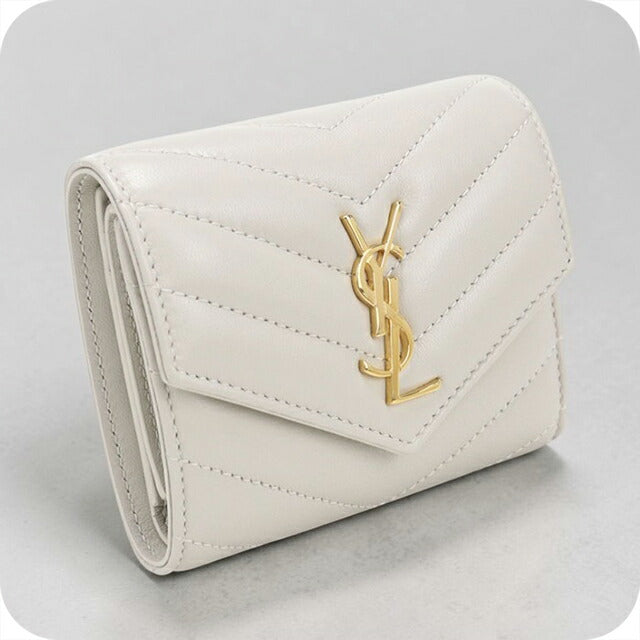 中古 サンローラン 三つ折り財布 三折財布 レディース ブランド SAINT LAURENT カサンドラ マルチフォールドウォレット レザー 692061 USDSL114171011