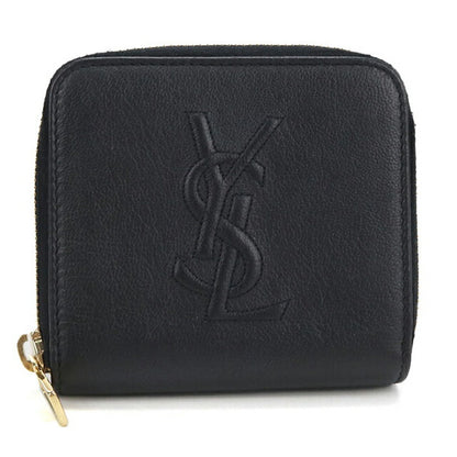 中古 サンローラン 二つ折り財布 二折財布 レディース ブランド SAINT LAURENT レザー 352906 ブラック USDSL114543011