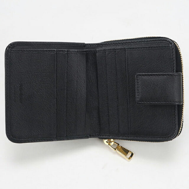 中古 サンローラン 二つ折り財布 二折財布 レディース ブランド SAINT LAURENT レザー 352906 ブラック USDSL114543011