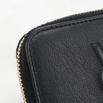 中古 サンローラン 二つ折り財布 二折財布 レディース ブランド SAINT LAURENT レザー 352906 ブラック USDSL114543011
