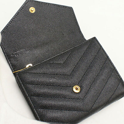中古 サンローラン 二つ折り財布 二折財布 レディース ブランド SAINT LAURENT モノグラム スリーフォールドウォレット 403943 ブラック USDSL114695011