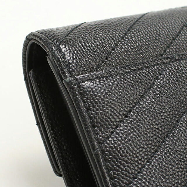 中古 サンローラン 二つ折り財布 二折財布 レディース ブランド SAINT LAURENT モノグラム スリーフォールドウォレット 403943 ブラック USDSL114695011