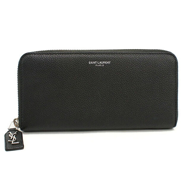 中古 サンローラン 長財布ラウンドファスナー メンズ ブランド SAINT LAURENT クラシック ジップアラウンドウォレット 414680 ブラック USDSL114797011