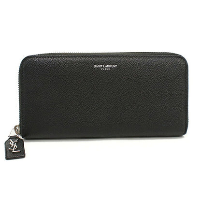 中古 サンローラン 長財布ラウンドファスナー メンズ ブランド SAINT LAURENT クラシック ジップアラウンドウォレット 414680 ブラック USDSL114797011