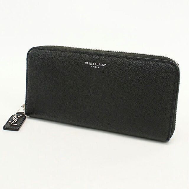 中古 サンローラン 長財布ラウンドファスナー メンズ ブランド SAINT LAURENT クラシック ジップアラウンドウォレット 414680 ブラック USDSL114797011