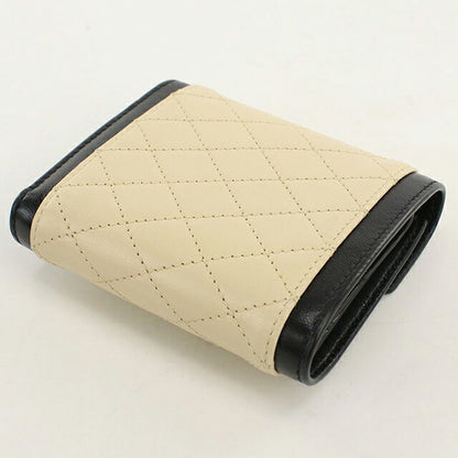 中古 サンローラン 三つ折り財布 三折財布 レディース ブランド SAINT LAURENT マルチフォールド ウォレット 712688 ベージュ USDSL115224011