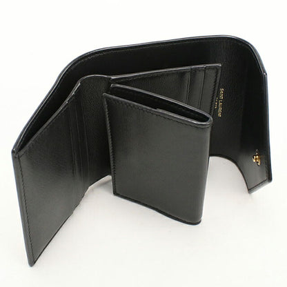 中古 サンローラン 三つ折り財布 三折財布 レディース ブランド SAINT LAURENT マルチフォールド ウォレット 712688 ベージュ USDSL115224011