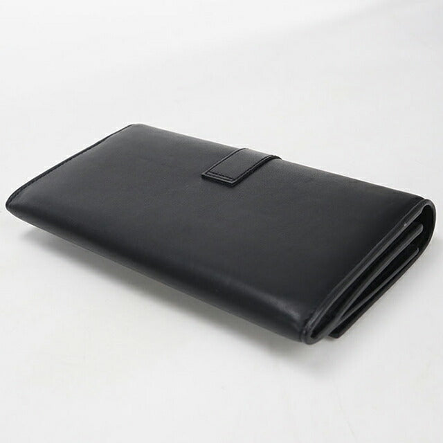 中古 サンローラン 長財布二折 レディース ブランド SAINT LAURENT Yライン ラージフラップウォレット レザー 314995 ブラック USDSL115432011