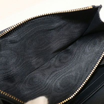 中古 サンローラン 長財布二折 レディース ブランド SAINT LAURENT Yライン ラージフラップウォレット レザー 314995 ブラック USDSL115432011