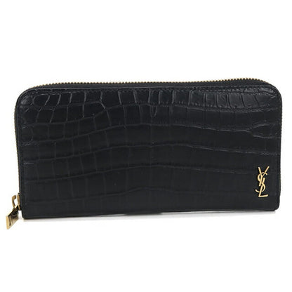 中古 サンローラン 長財布ラウンドファスナー レディース ブランド SAINT LAURENT カサンドラ ジップアラウンドウォレット 630201 ブラック USDSL115716011
