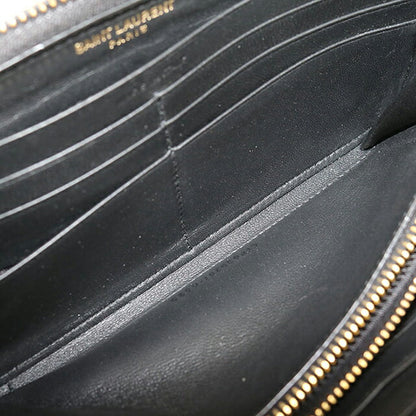 中古 サンローラン 長財布ラウンドファスナー レディース ブランド SAINT LAURENT カサンドラ ジップアラウンドウォレット 630201 ブラック USDSL115716011