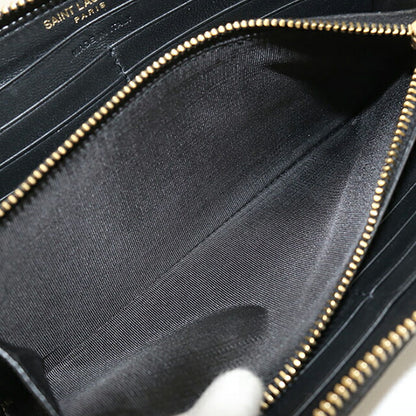 中古 サンローラン 長財布ラウンドファスナー レディース ブランド SAINT LAURENT カサンドラ ジップアラウンドウォレット 630201 ブラック USDSL115716011