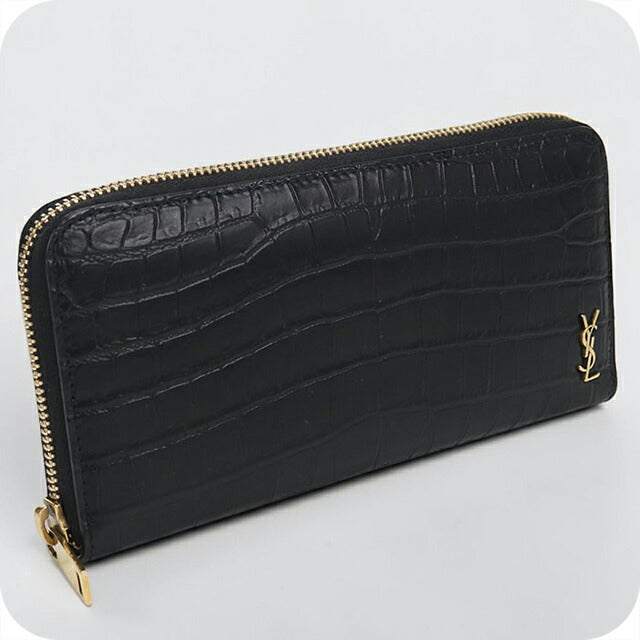 中古 サンローラン 長財布ラウンドファスナー レディース ブランド SAINT LAURENT カサンドラ ジップアラウンドウォレット 630201 ブラック USDSL115716011