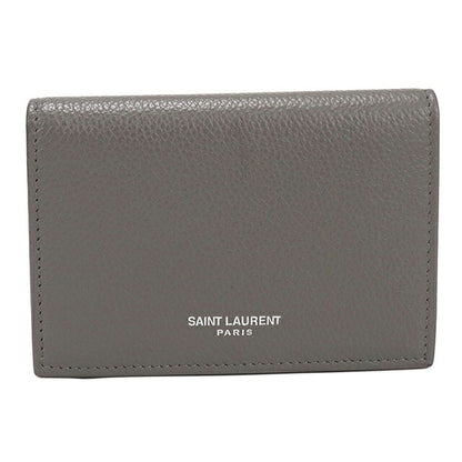 中古 サンローラン 名刺入れ メンズ ブランド SAINT LAURENT ビジネスカードケース 468994 グレー USDSL116037011