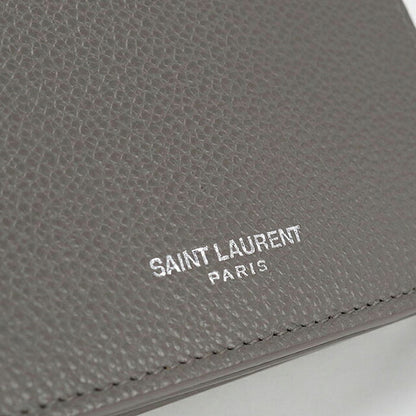 中古 サンローラン 名刺入れ メンズ ブランド SAINT LAURENT ビジネスカードケース 468994 グレー USDSL116037011