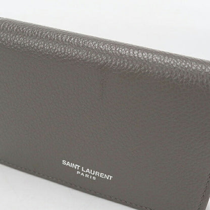 中古 サンローラン 名刺入れ メンズ ブランド SAINT LAURENT ビジネスカードケース 468994 グレー USDSL116037011