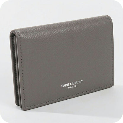 中古 サンローラン 名刺入れ メンズ ブランド SAINT LAURENT ビジネスカードケース 468994 グレー USDSL116037011
