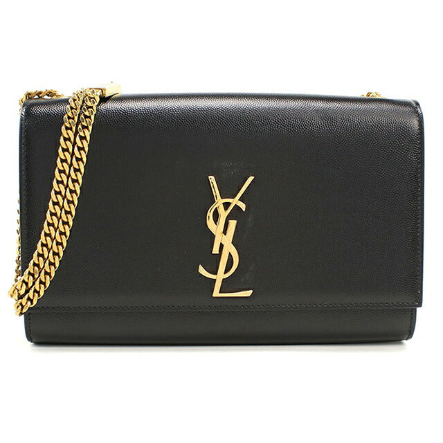 中古 サンローラン ショルダーバッグ レディース ブランド SAINT LAURENT ケイトミディアム レザー 364021 ブラック USDSL116080011