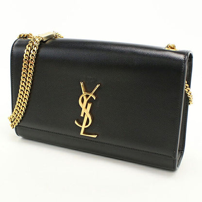 中古 サンローラン ショルダーバッグ レディース ブランド SAINT LAURENT ケイトミディアム レザー 364021 ブラック USDSL116080011