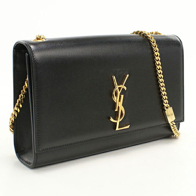 中古 サンローラン ショルダーバッグ レディース ブランド SAINT LAURENT ケイトミディアム レザー 364021 ブラック USDSL116080011