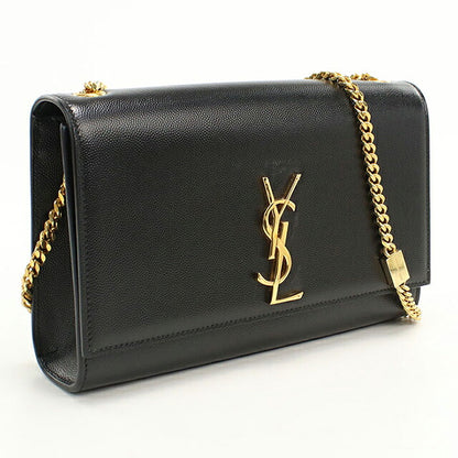 中古 サンローラン ショルダーバッグ レディース ブランド SAINT LAURENT ケイトミディアム レザー 364021 ブラック USDSL116080011