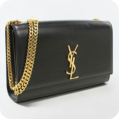 中古 サンローラン ショルダーバッグ レディース ブランド SAINT LAURENT ケイトミディアム レザー 364021 ブラック USDSL116080011