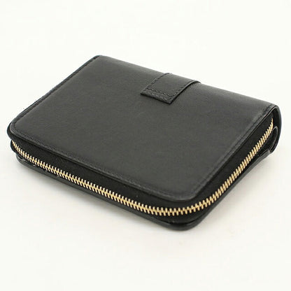 中古 サンローラン 二つ折り財布 二折財布 コンパクト レディース ブランド SAINT LAURENT YSLロゴ  532867 ブラック USDSL116205011